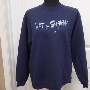 Let It Snow Blue Women's Sweatshirt
